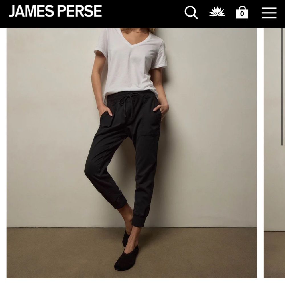 James Perse mixed media pant joggers